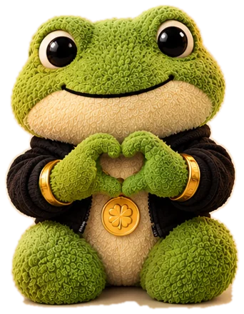 Sapo haciendo un corazón